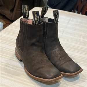 Hometown Boots Brown Leather Western Boots size 6 women